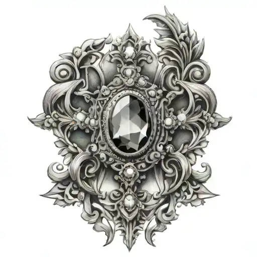 Victorian Gothic Jeweled Shoulder Piece