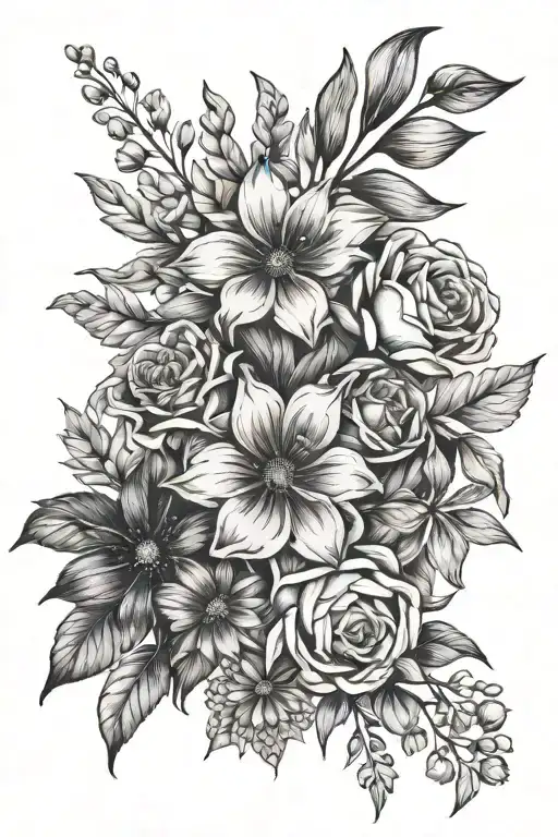 Birth Flower Bouquet July October March May July