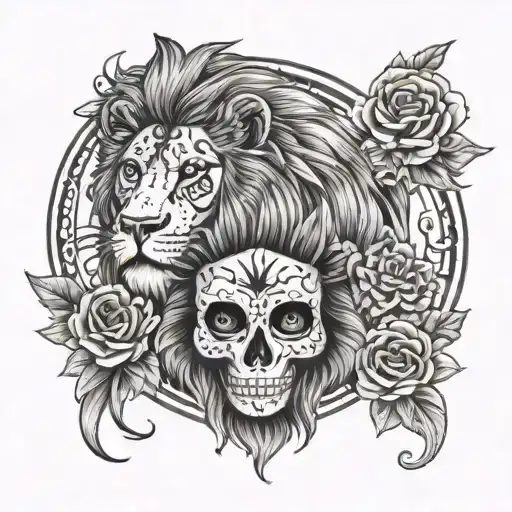 Lion And La Catrina