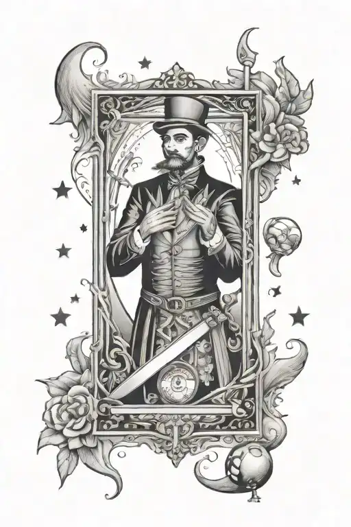 The Magician Tarot Card Tattoo For Men