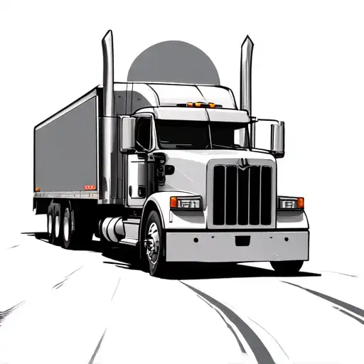 Realistic Semi Truck Driving To Heaven Gates