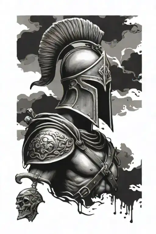 Spartan With Memento Mori Memento Vivere