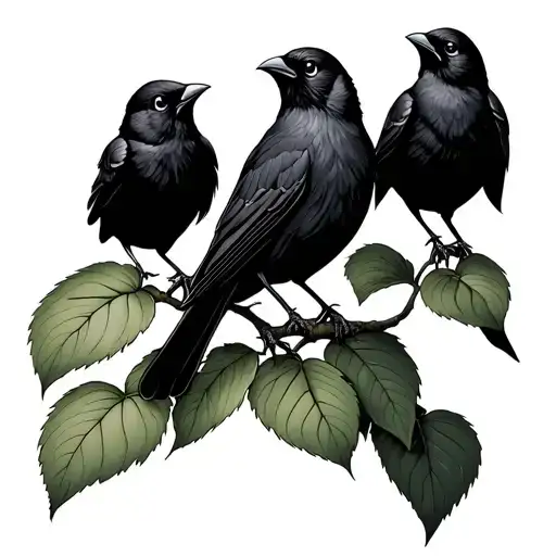 The Name Lochlan Witha A Bean Plant Growing With 3 Black Birds