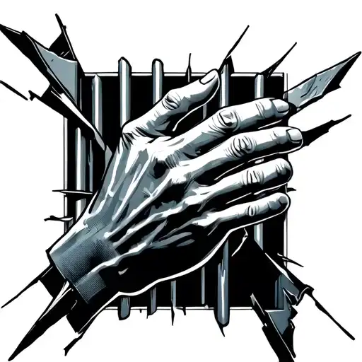 Hand Of Father That Break Prison Bars Forming