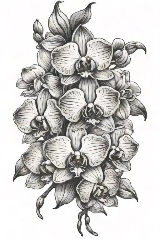 Orchid Flowers Forearm Sleeve