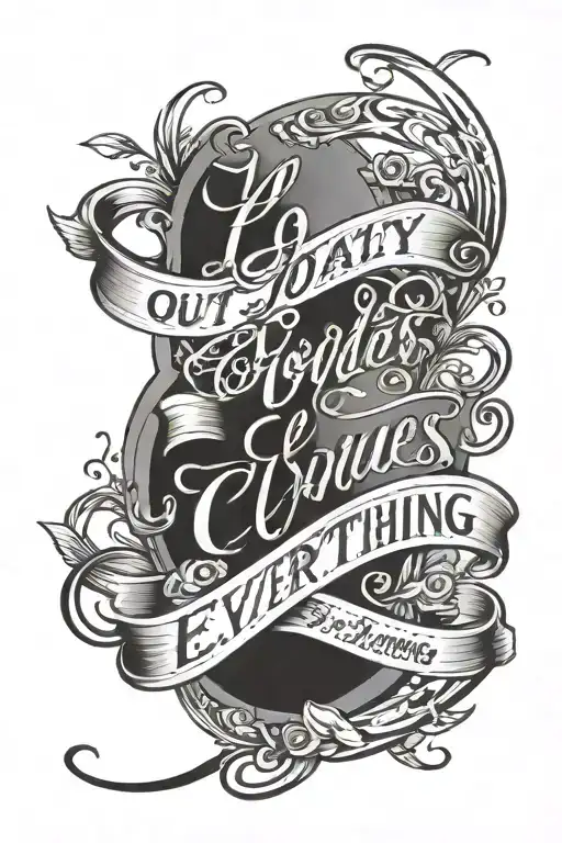 Loyalty Out Values Everything In Cursive Writing