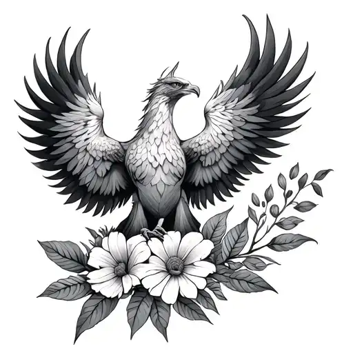 Phoenix With May And January Birth Flower