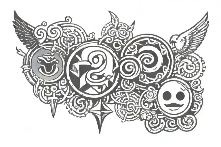 Friends Sitcom Symbols Representing