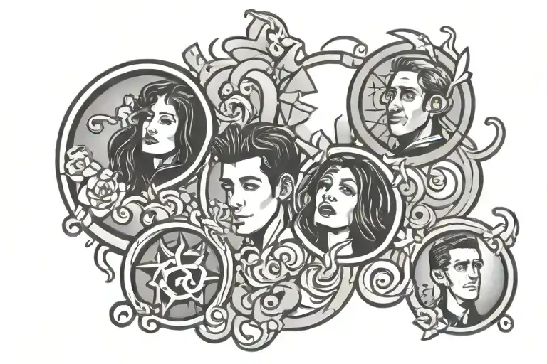 Friends Sitcom Symbols Representing