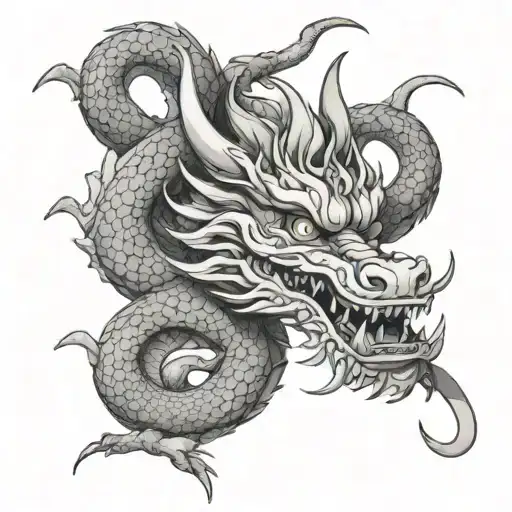 Feminine Chinese Dragon Wrapped