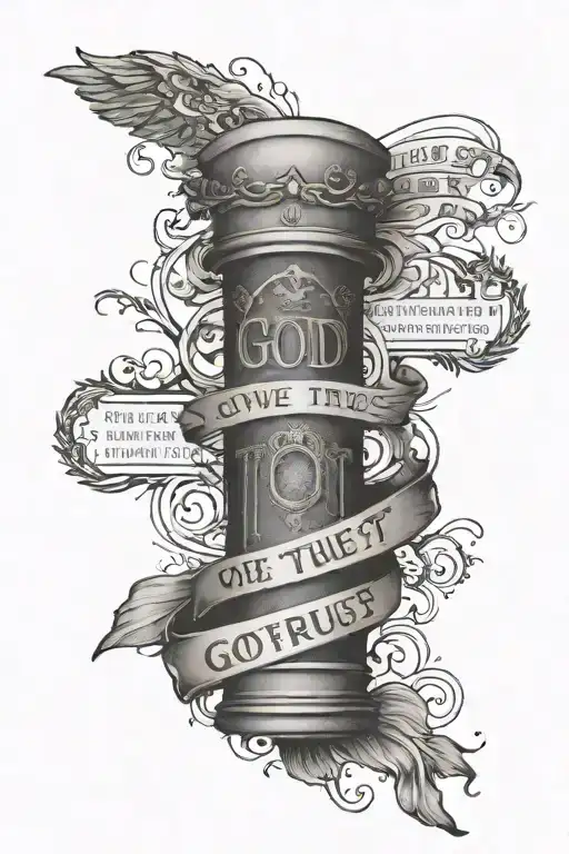 Forearm Sleeve Saying In God We Trust With Historical Background