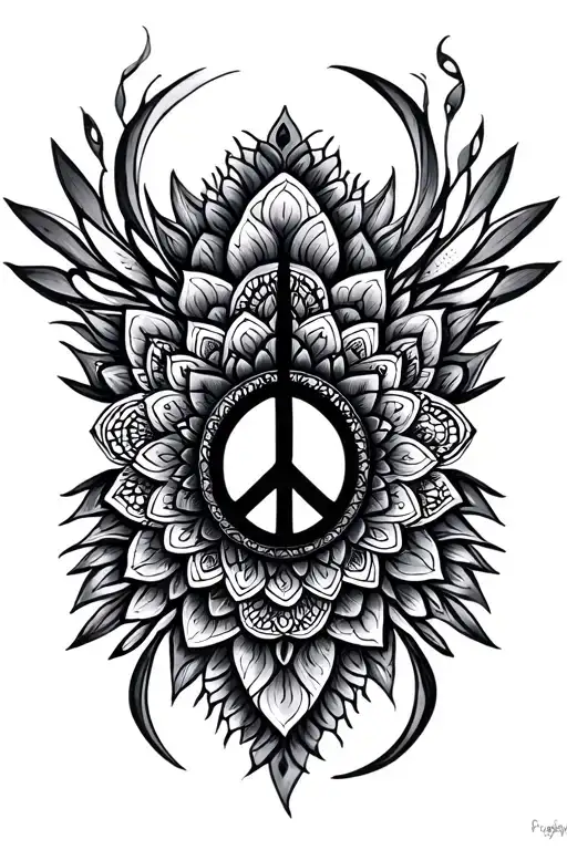 Inner Peace Symbol With Mandala