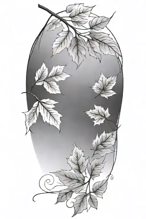 Autumn Leaves Flowing In The Wind