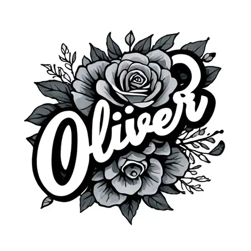 Son Name Tattoo Oliver