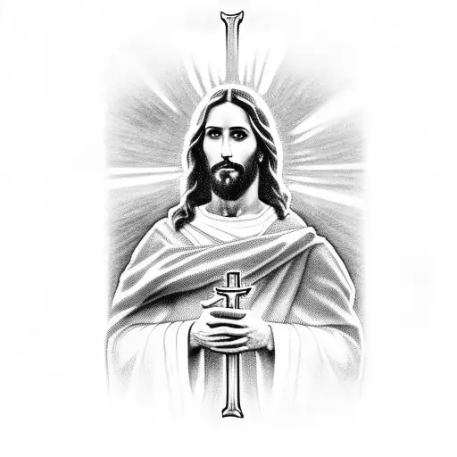 Jesus Christ With A Sickle In His Hand