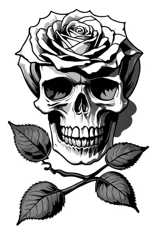Rose Skull Money Sign 22