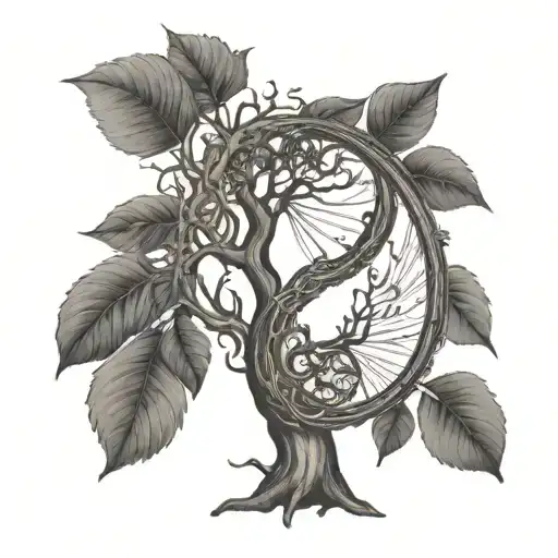 Charles Darwin Tree Of Life With Dna Roots Forming The Shape