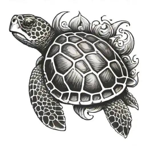 Turtle With Three Meads Around Neck