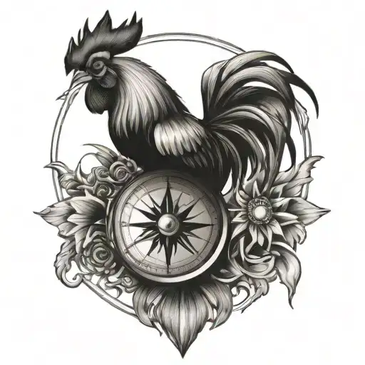 Rooster And Compass