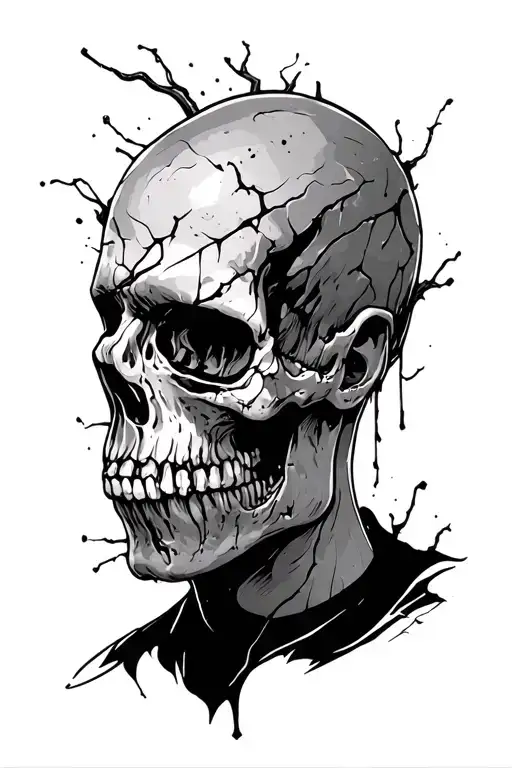 Ripped Skin Opening Line Art