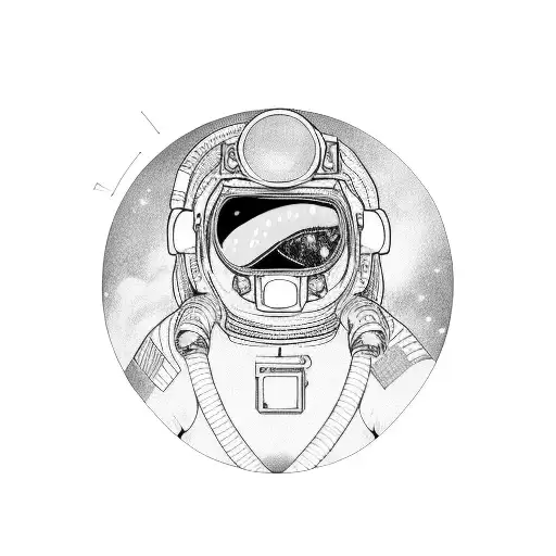 Sexy Woman Wearing A Bikini And An Astronaut Helmet