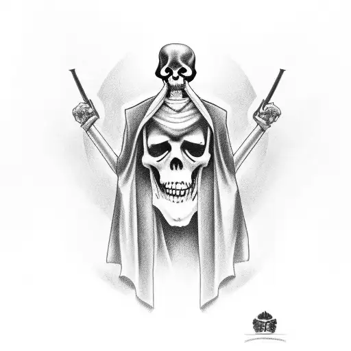 Incorporate A Grim Reaper Into A Tattoo Representing Your Favorite Sports Team