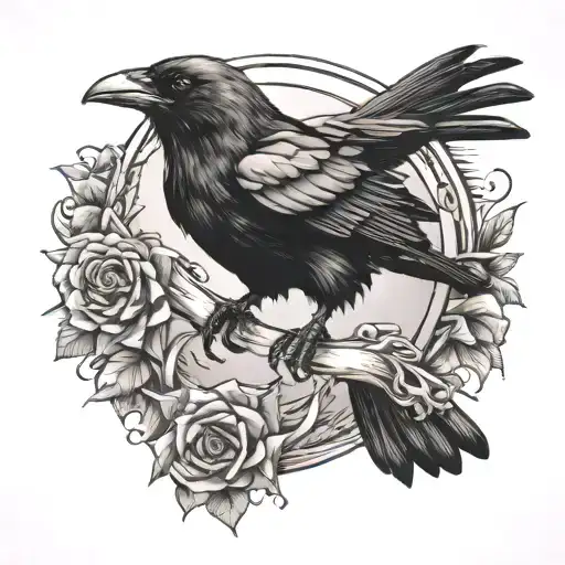 Strength Courage Discipline Crow