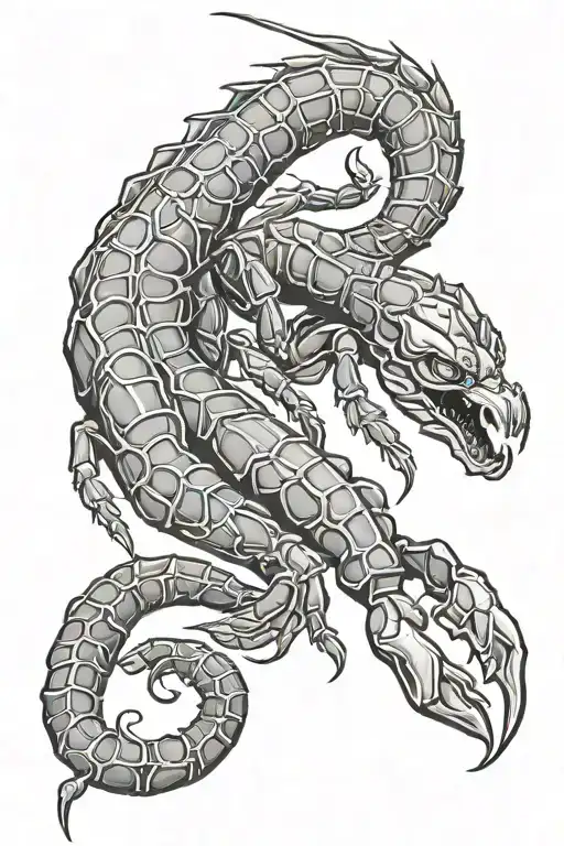 Scorpion On Full Arm Long Tail