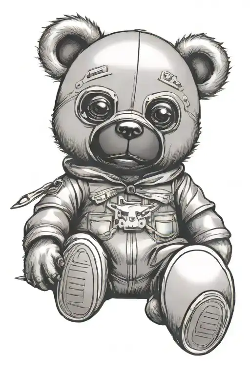 Teddy Bear Wearing A Ski Mask