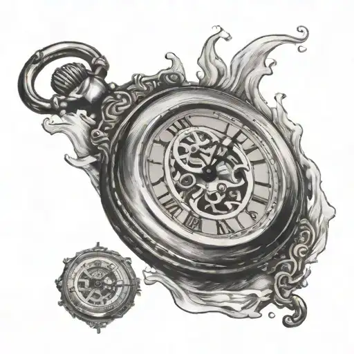 A Single Bleeding Broken Pocket Watch Traditional Style