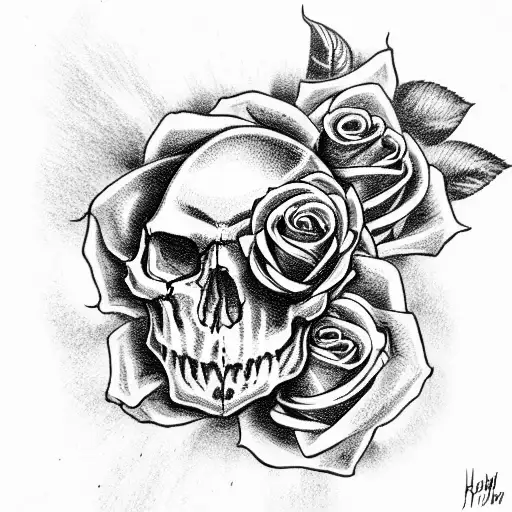 Skull And Roses