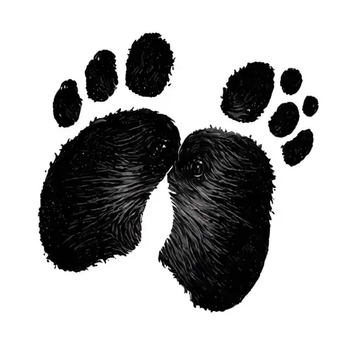 Minimalist Dog Footprint