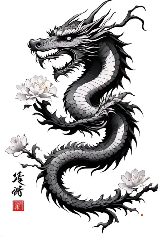 Dragon Katana Cherry Blossom