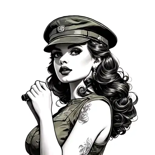 Modern Military Pinup Girl