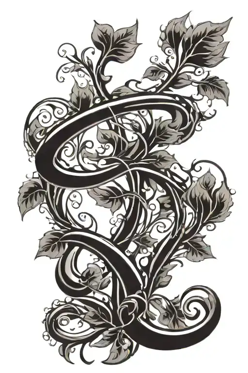 Long Abstract Vine Thin Long