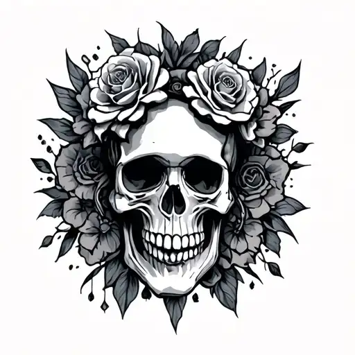 Skull Design For A Dreamer Hustler Partying Skeleton