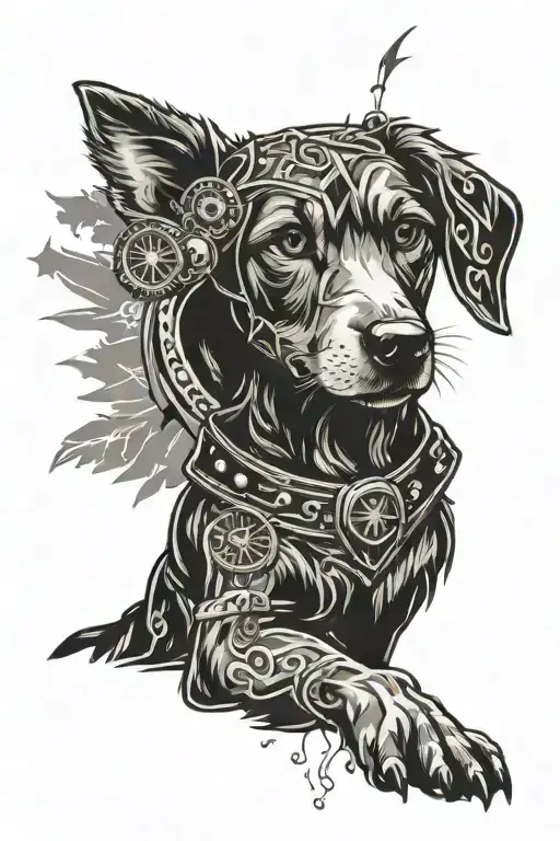 Fallout New Vegas Leaves Intertwined With Sparkles And A Dog