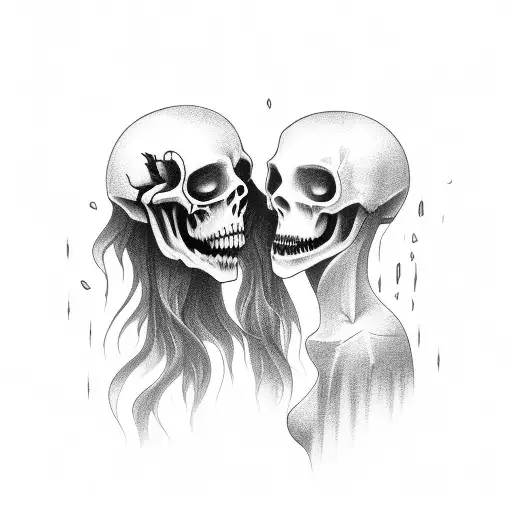 Female Vampire And Grim Reaper