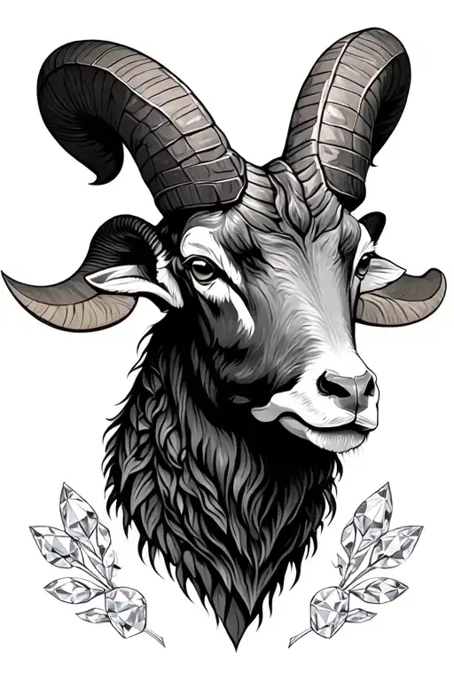 Aries Ram With Diamonds