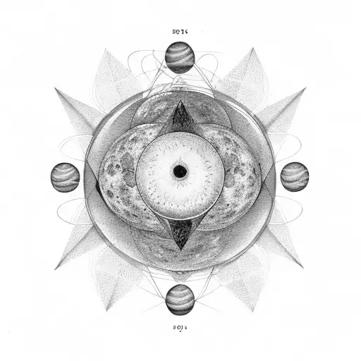 Moon Phases Integrated With Sacred Geometry