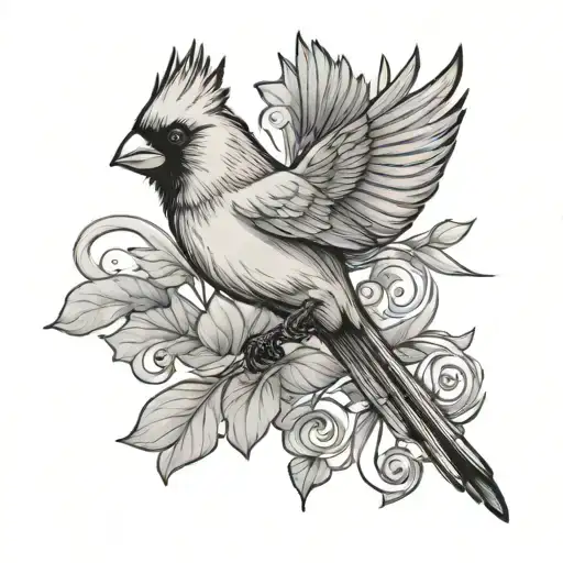 Cardinal Flying Towards You