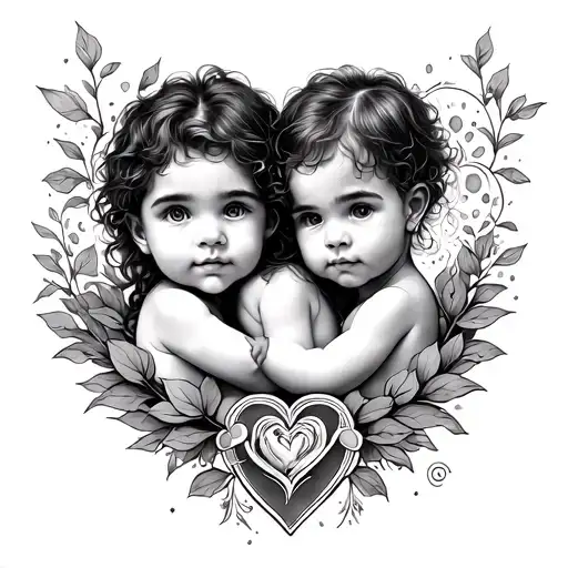 Column Tattoo With Signs Love 3 Children