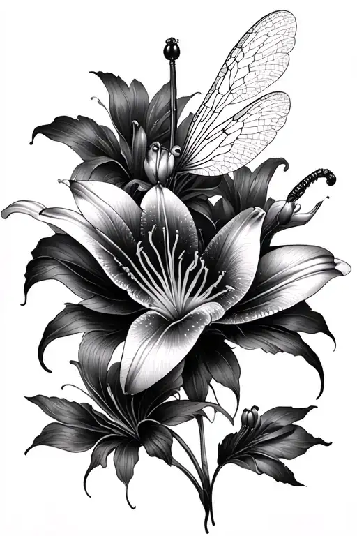 Lily Spray Dragonfly