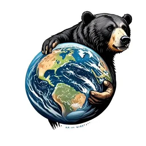 Bear Holding The Earth Above Him