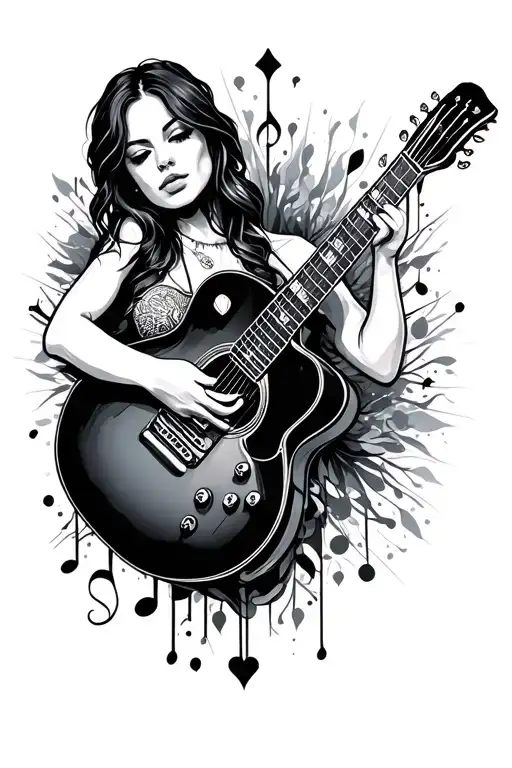 Music Or Guitar Surrounded