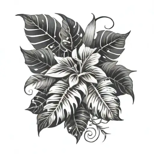 Tropical Leave Vine Wrapping