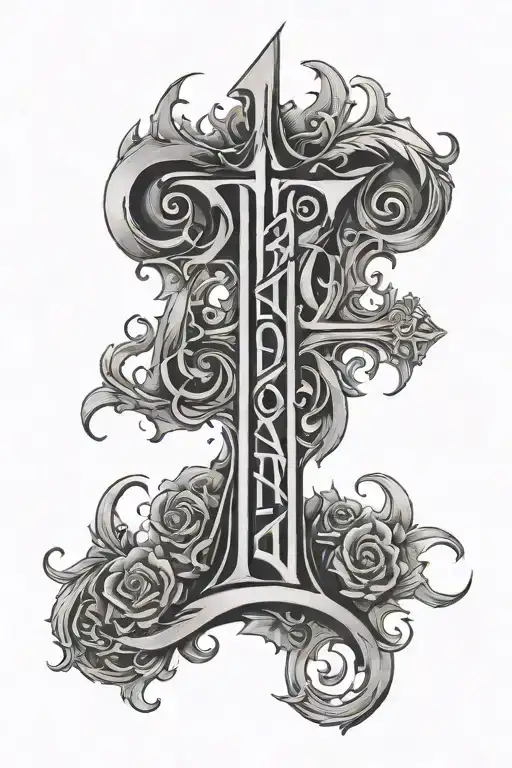 Nadia Done In Gothic Lettering Style With It Going Vertical