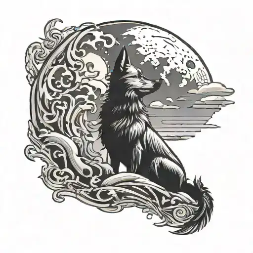 Dog Howling At The Moon