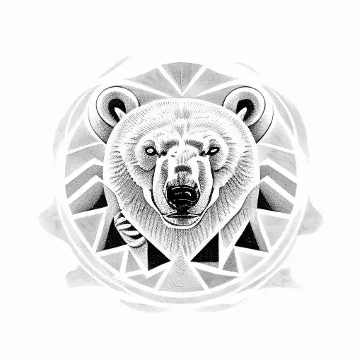 Polar Bear With Sun And Snake