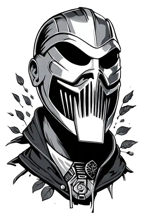 Rapper Mf Doom Large Black And White